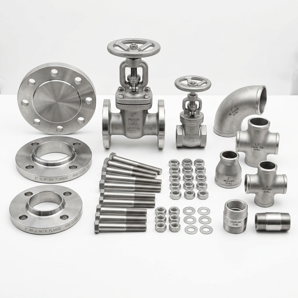 Industrial hardware SS pipe flanges and valves